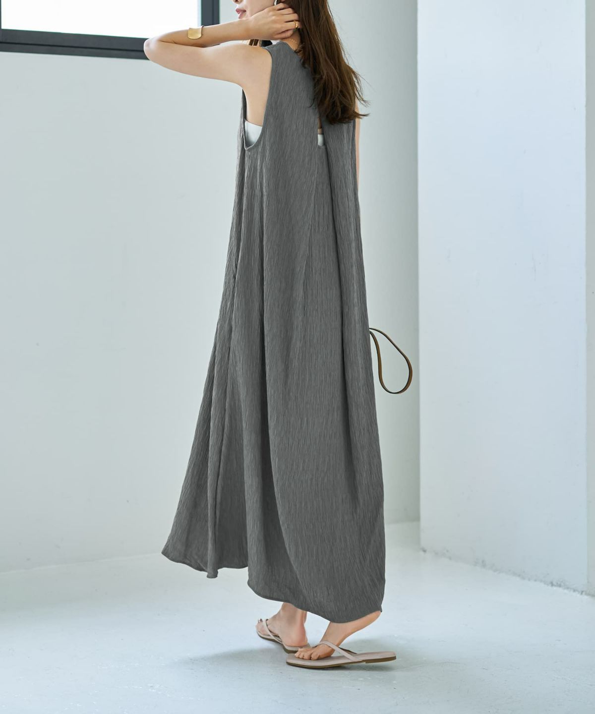 着用イメージ 167cm グレー