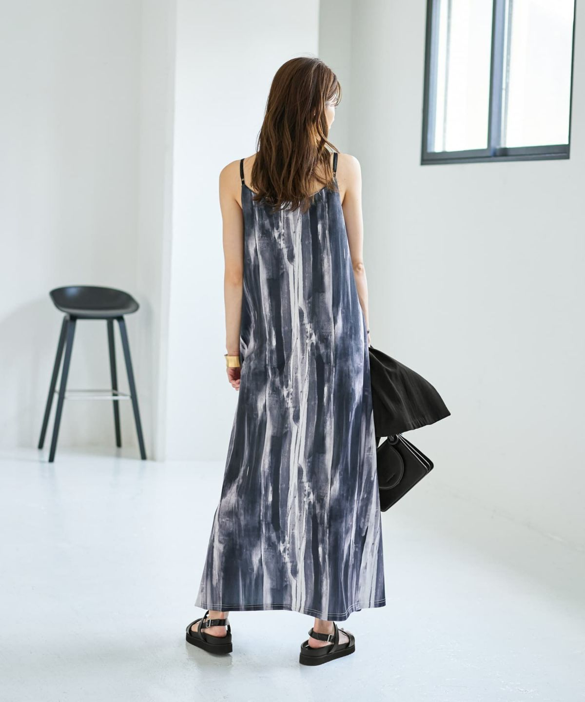 着用イメージ 167cm ブラックミックス 02サイズ