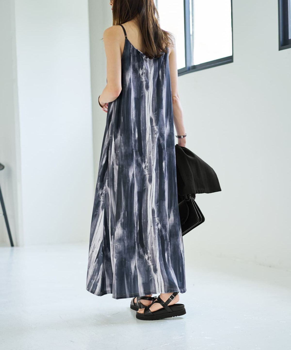 着用イメージ 167cm ブラックミックス 02サイズ