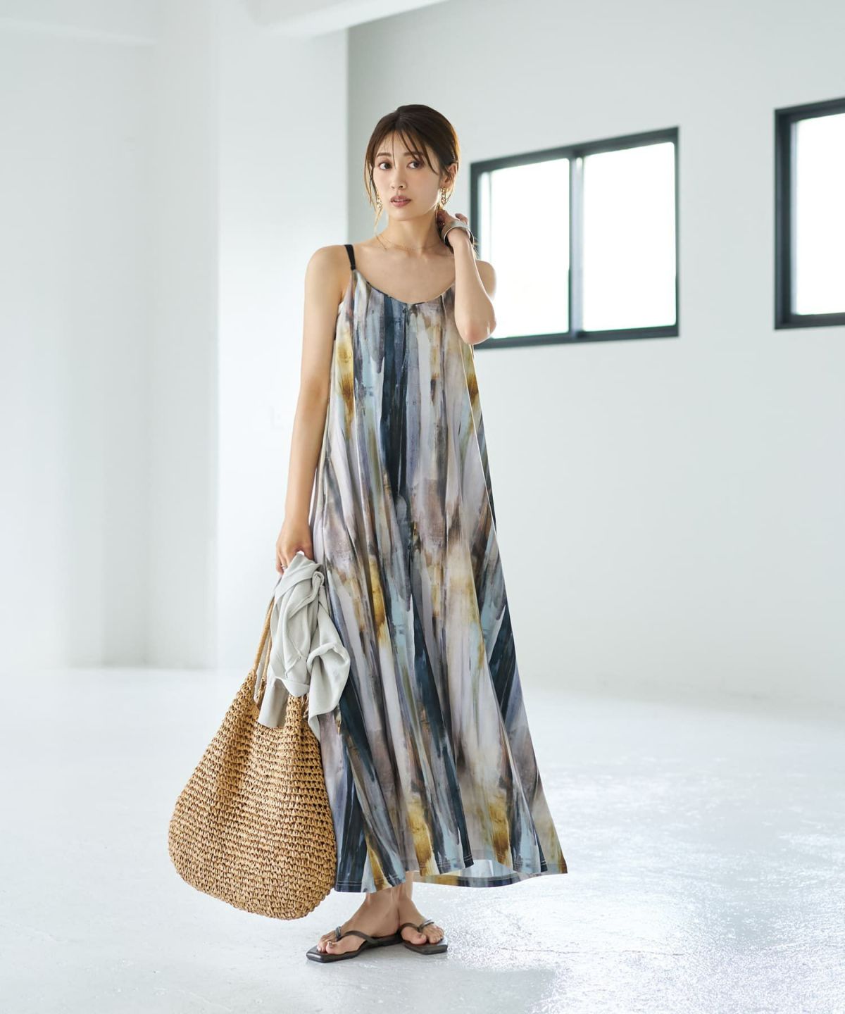 着用イメージ 167cm ブルーミックス 02サイズ