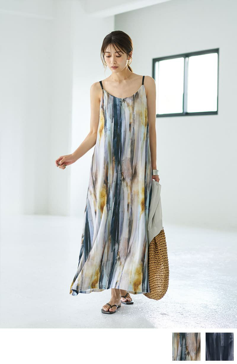 STYLE DELI dress 羽織り付きワンピースセットアップ ノースリーブ ノースリーブ ロングワンピース ショート丈 ジャケット