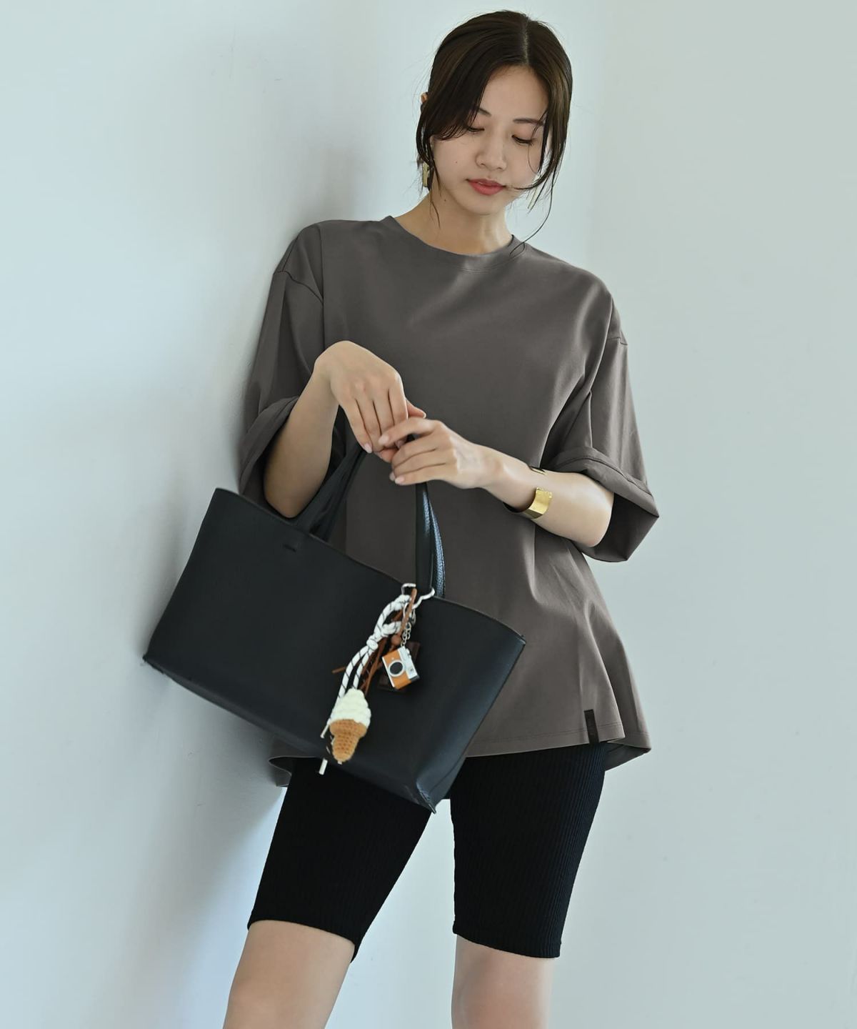 着用イメージ 172cm ホワイト