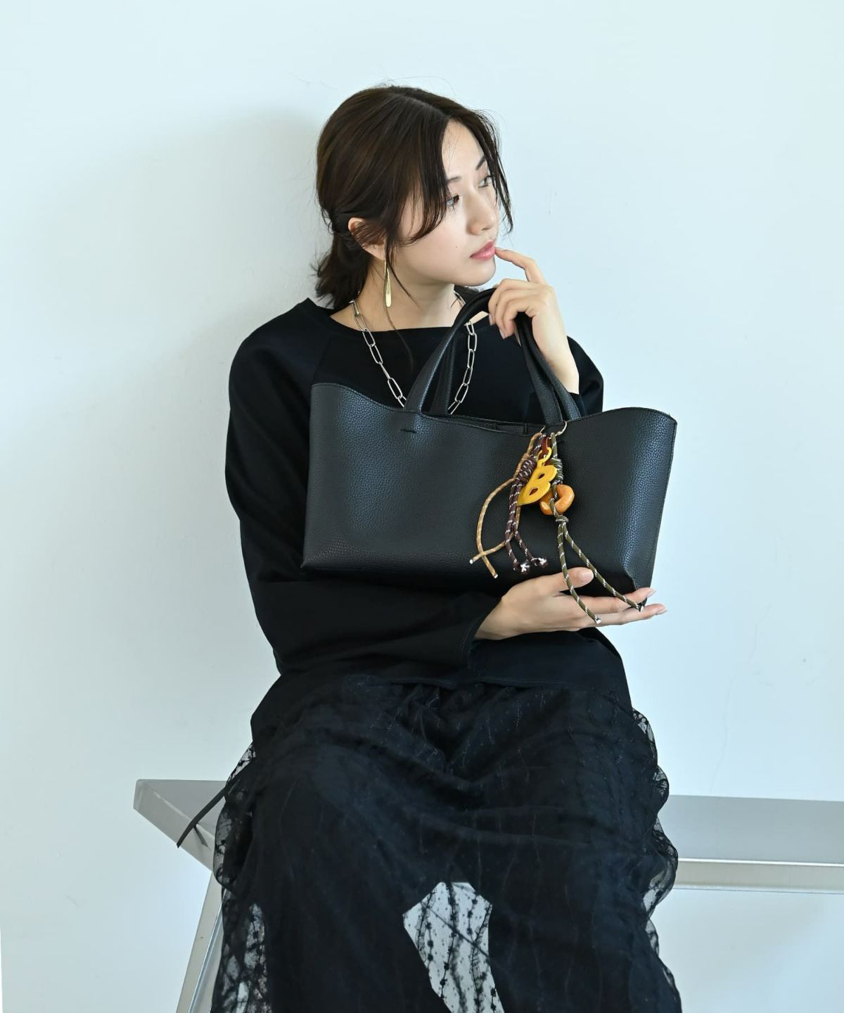 着用イメージ 172cm ブラウン