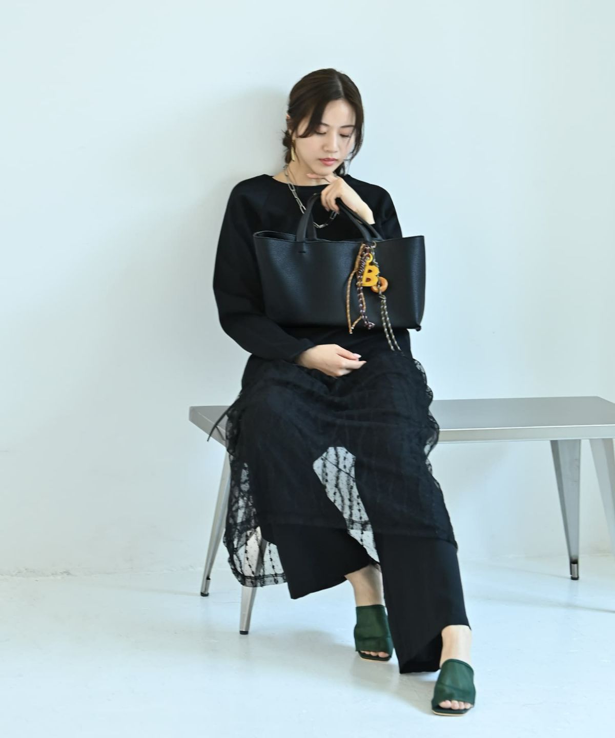 着用イメージ 172cm ブラウン