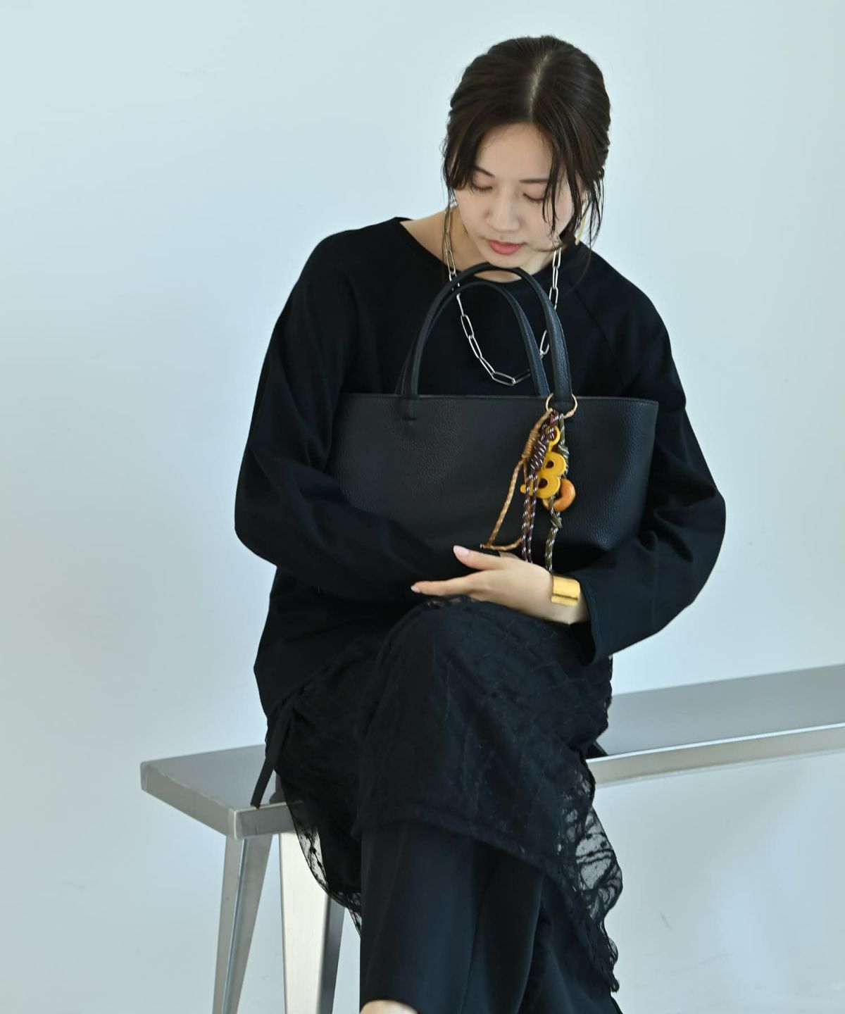 着用イメージ 172cm ブラウン