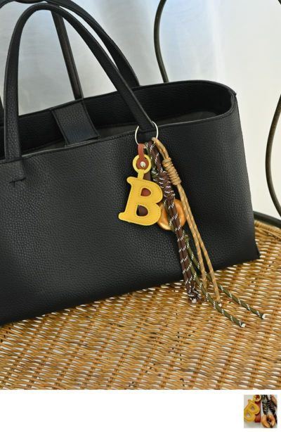 【BLK001】ベーグル&イニシャルBチャーム