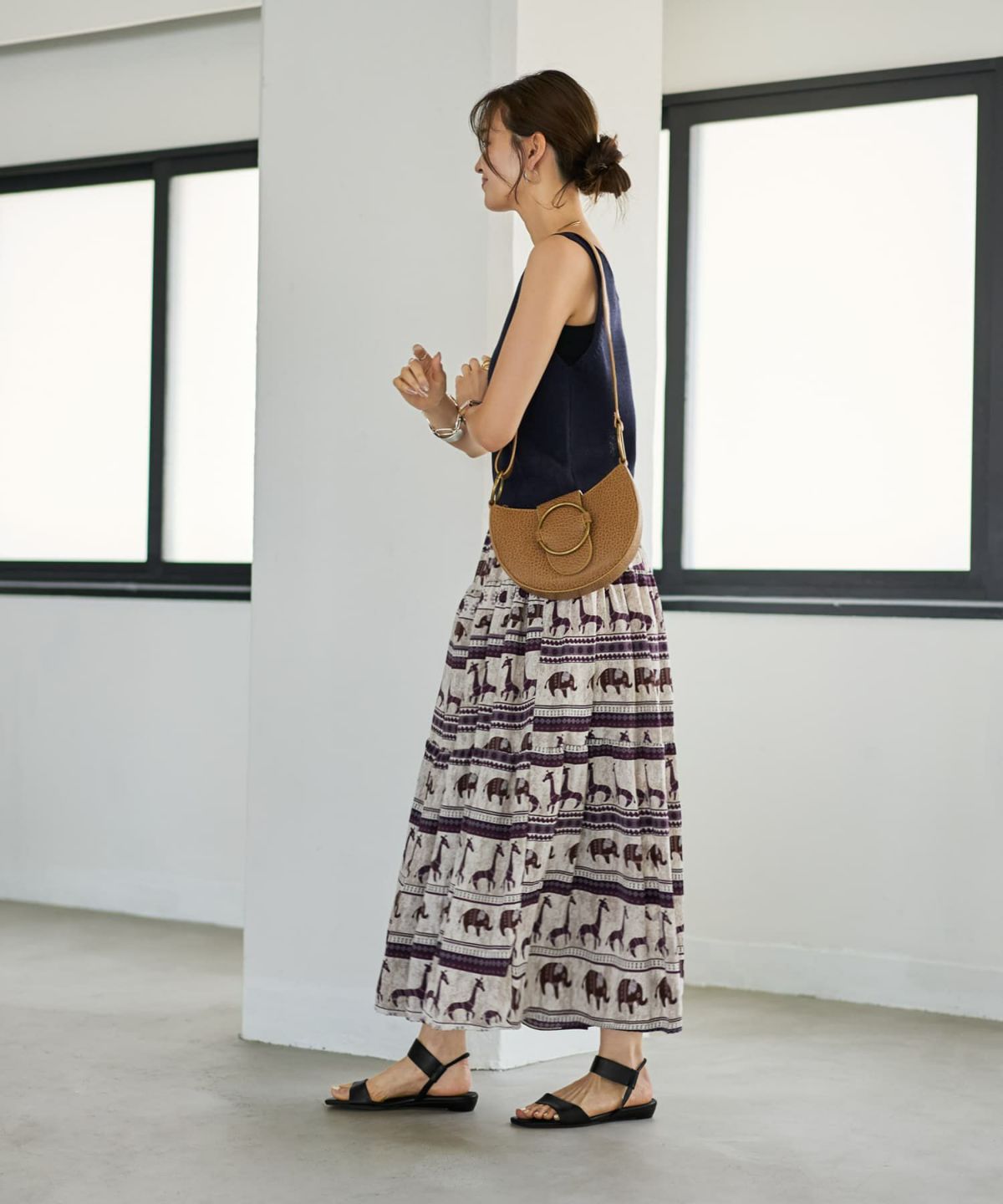 着用イメージ 166cm ホワイトミックス