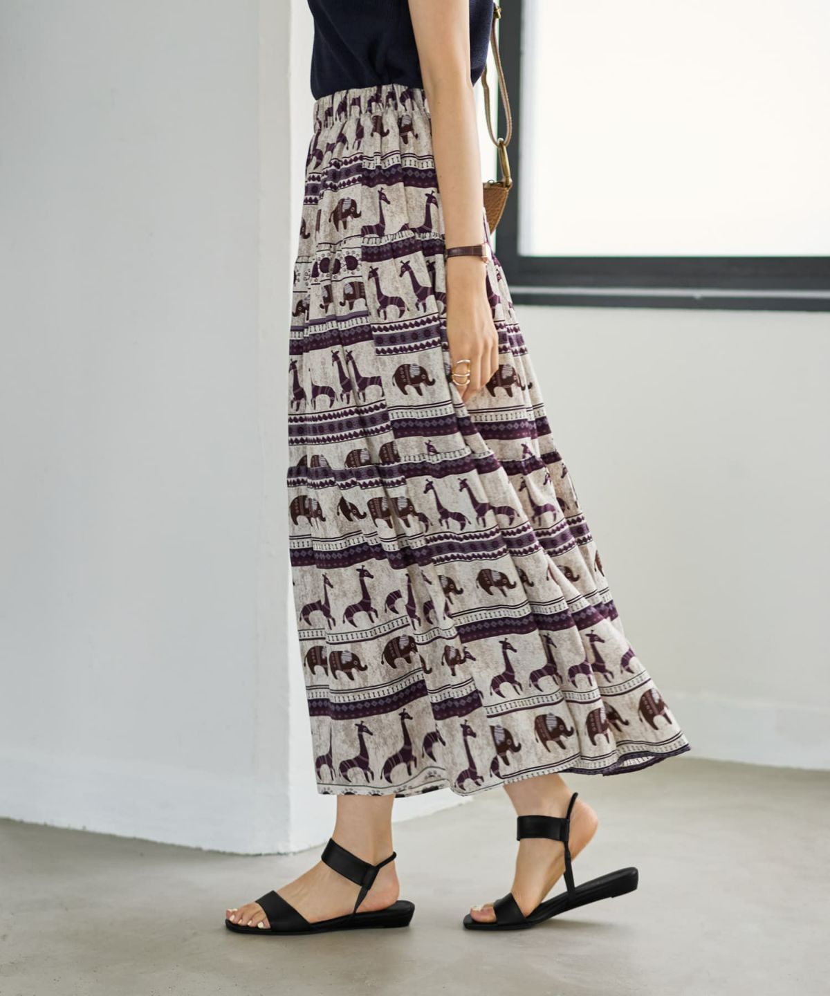 着用イメージ 166cm ホワイトミックス