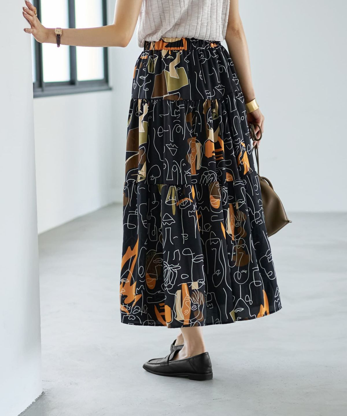 着用イメージ 166cm ブラックミックス