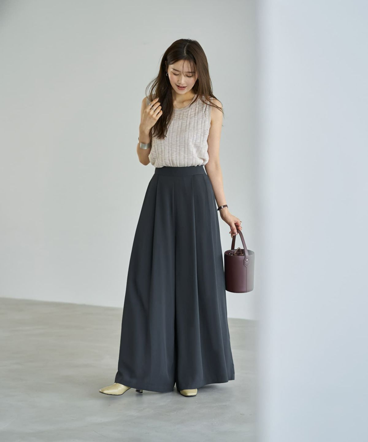 着用イメージ 166cm チャコール Sサイズ