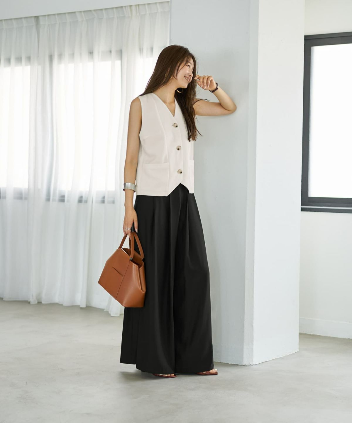 着用イメージ 166cm ブラック Sサイズ