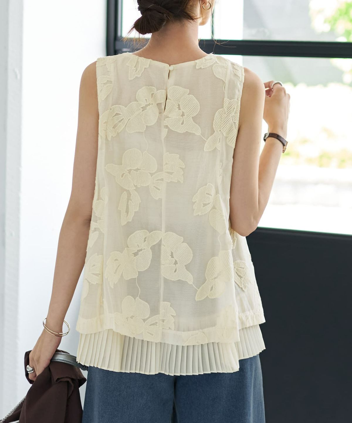 着用イメージ 166cm エクリュ