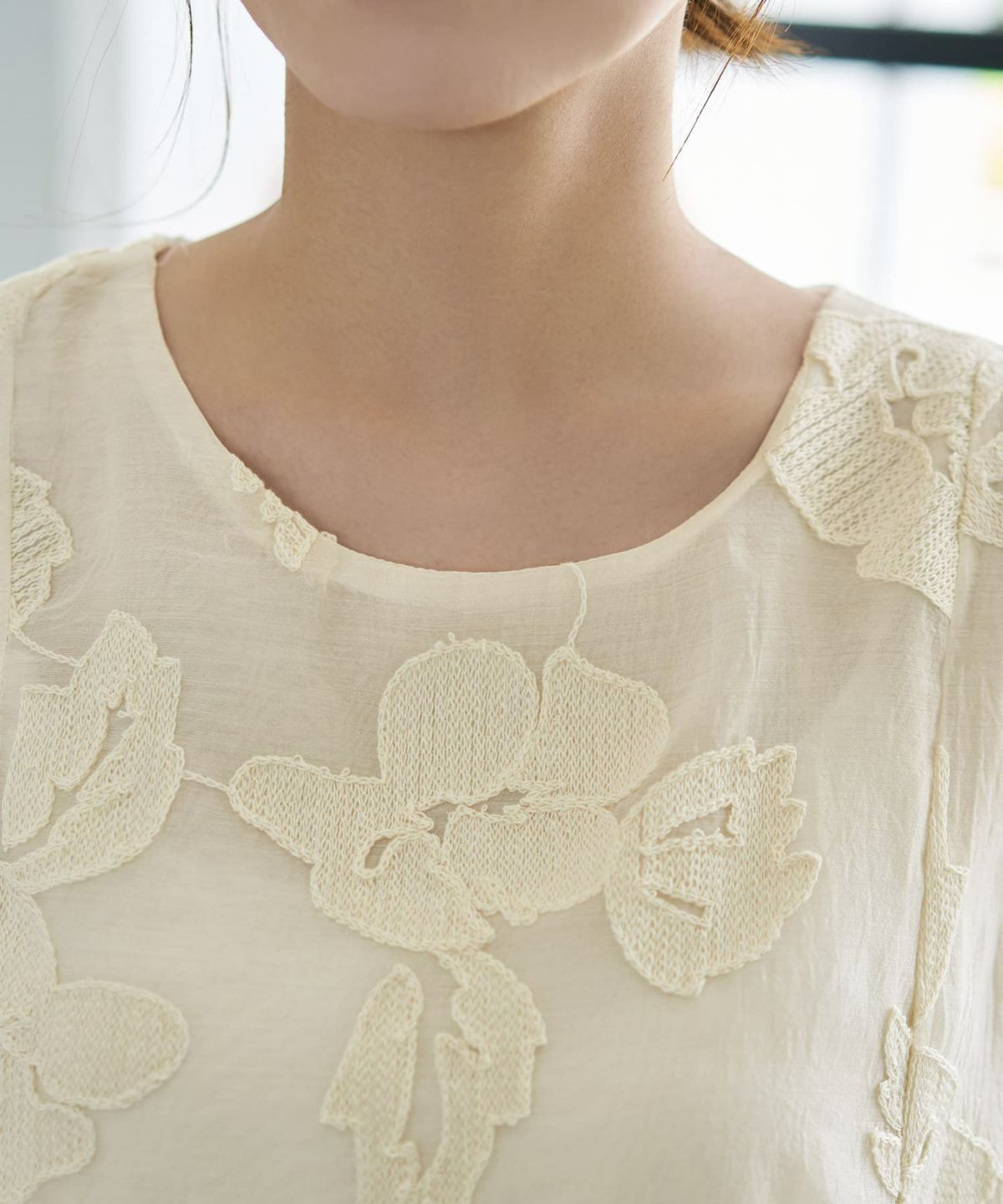 着用イメージ 166cm エクリュ