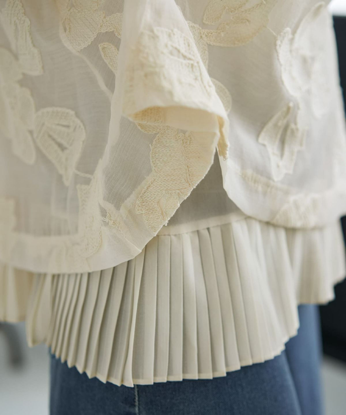 着用イメージ 166cm エクリュ