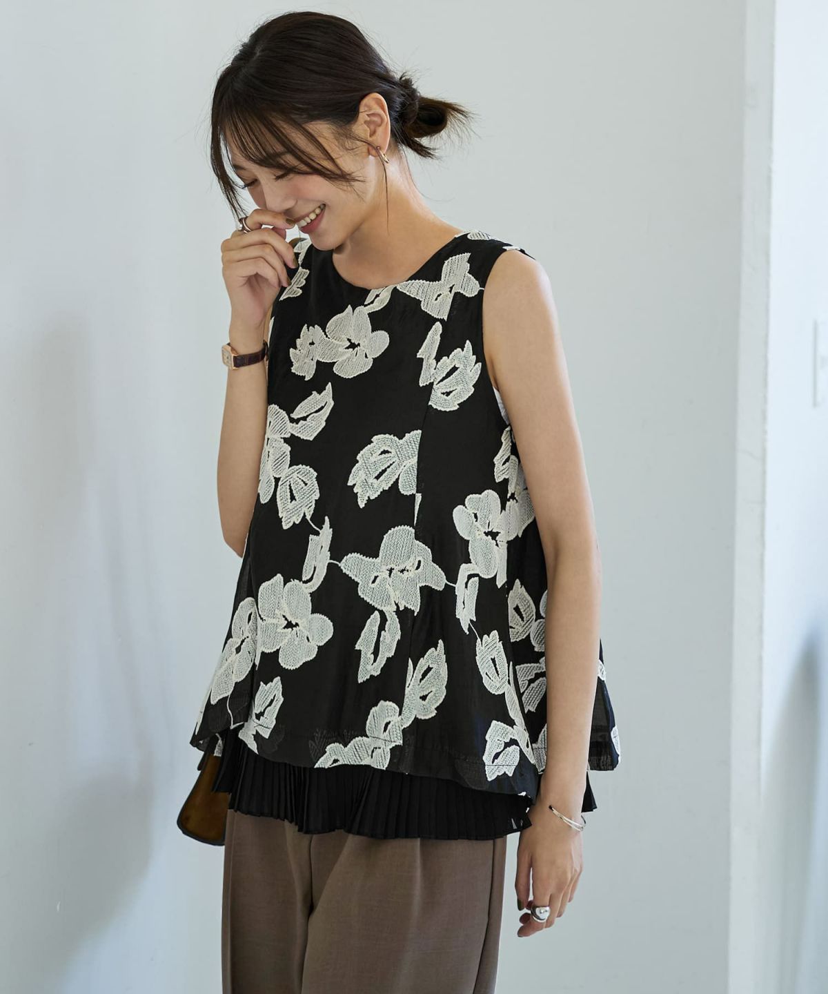 着用イメージ 166cm ブラック