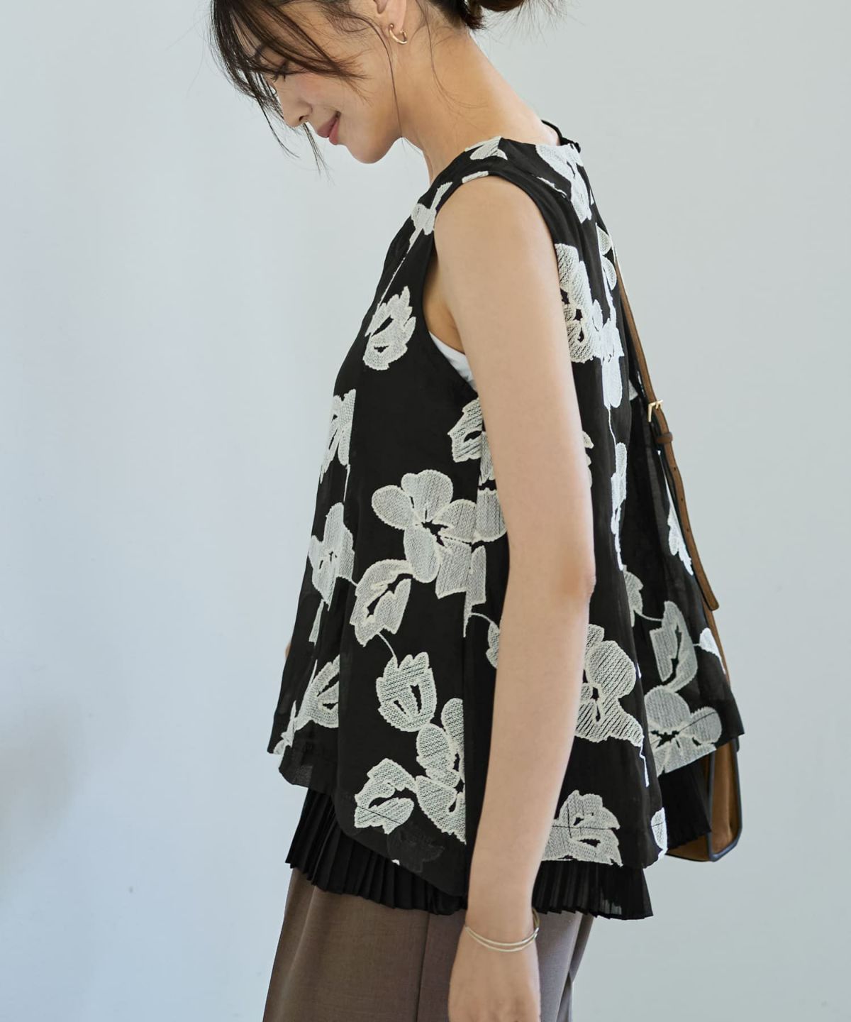 着用イメージ 166cm ブラック