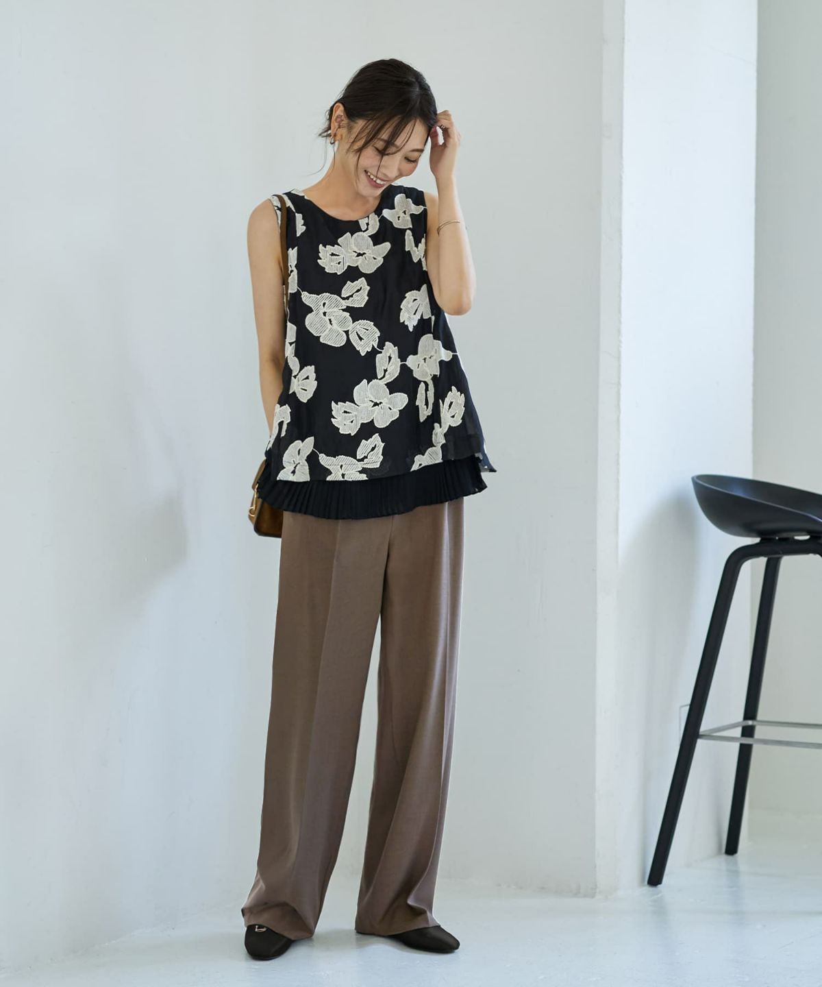 着用イメージ 166cm ブラック