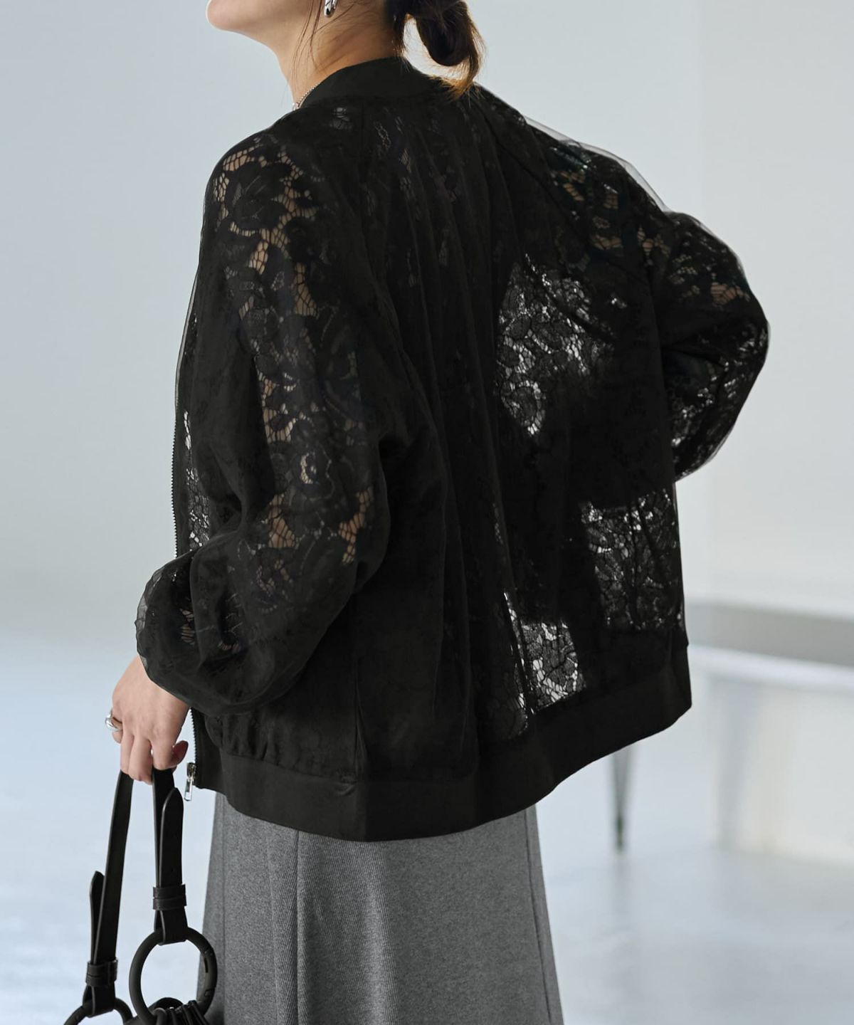 着用イメージ 166cm ブラック