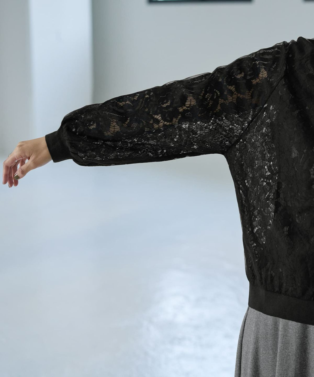 着用イメージ 166cm ブラック