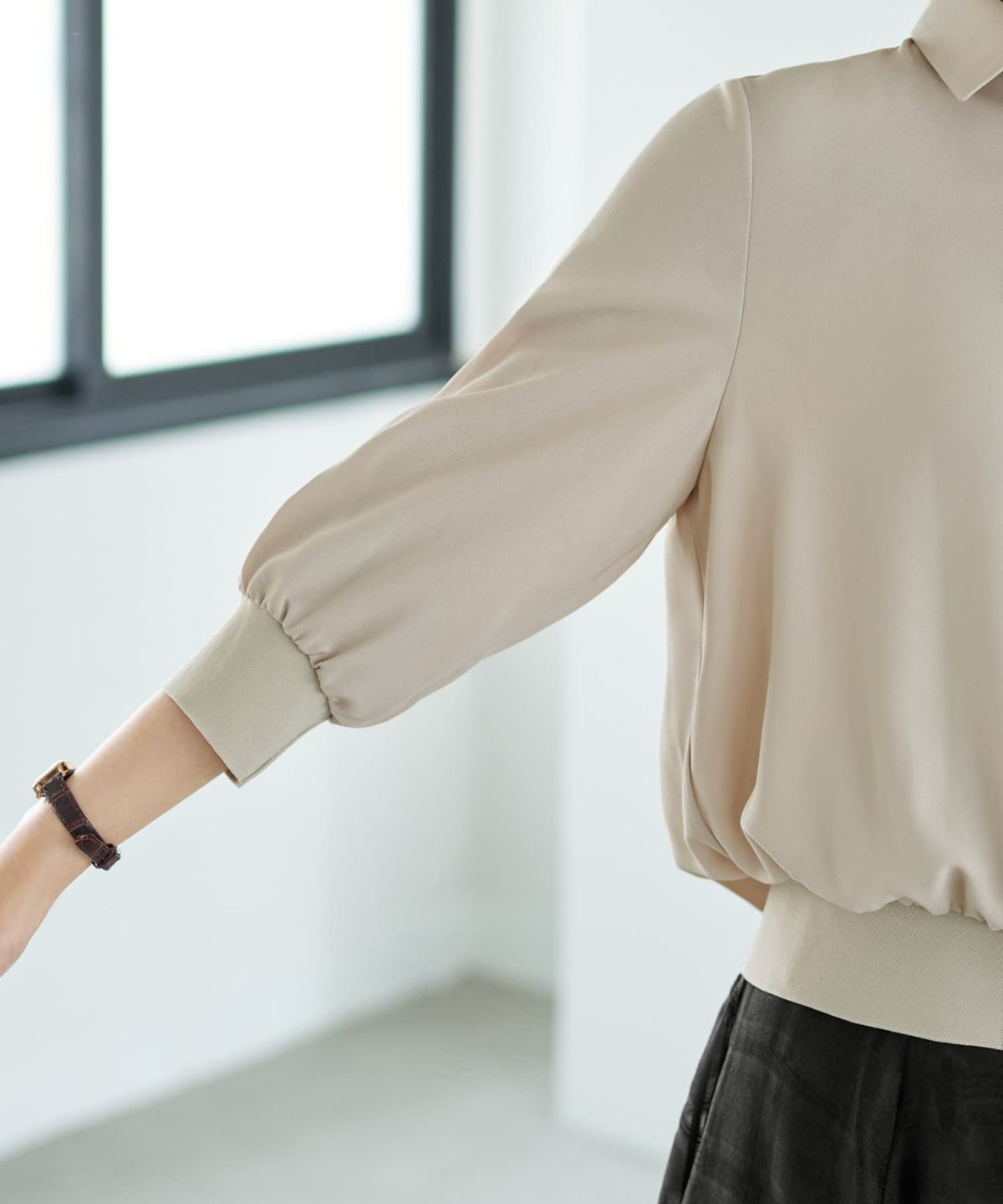 着用イメージ 167cm ライトベージュ