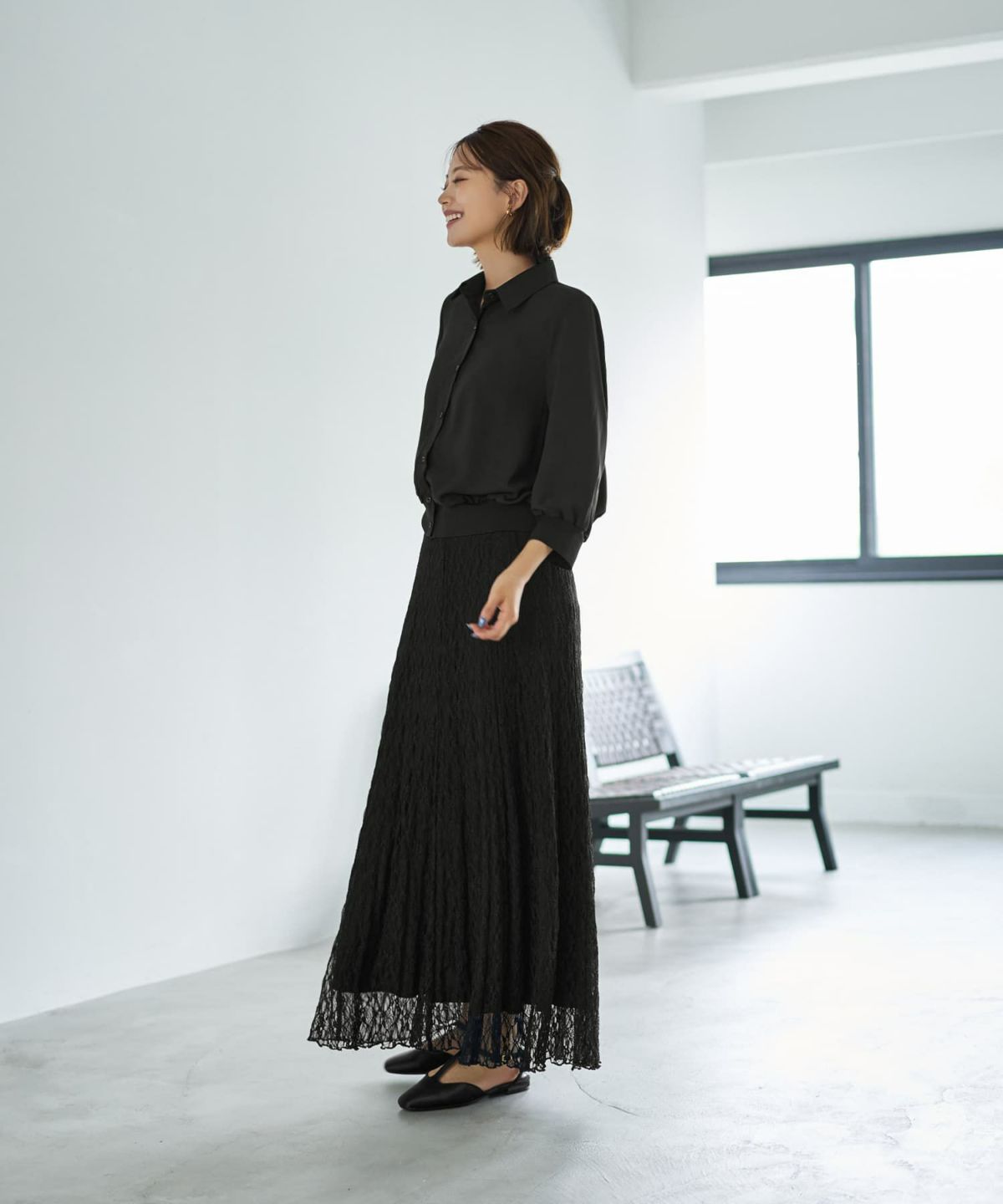 着用イメージ 167cm ブラック