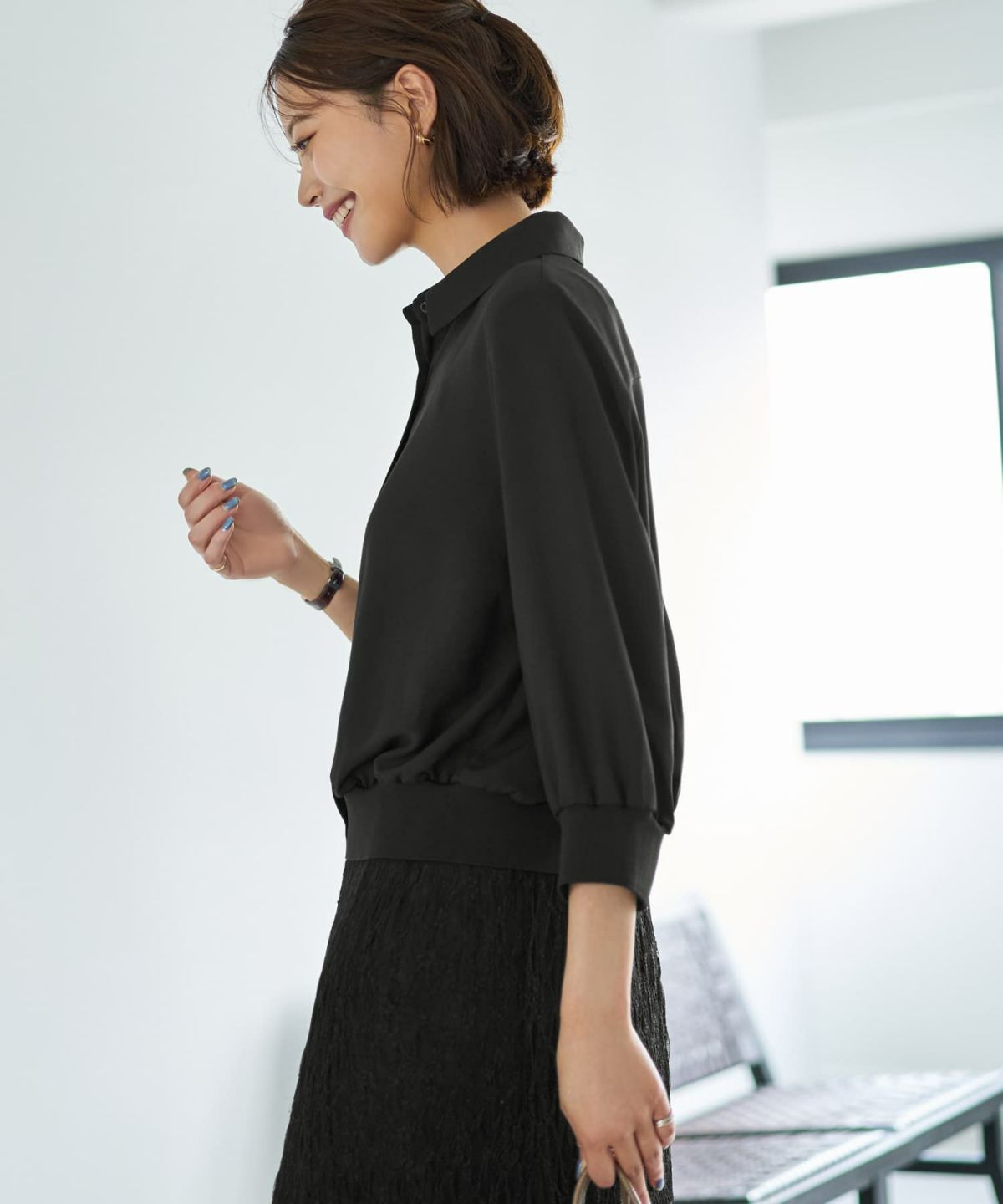 着用イメージ 167cm ブラック