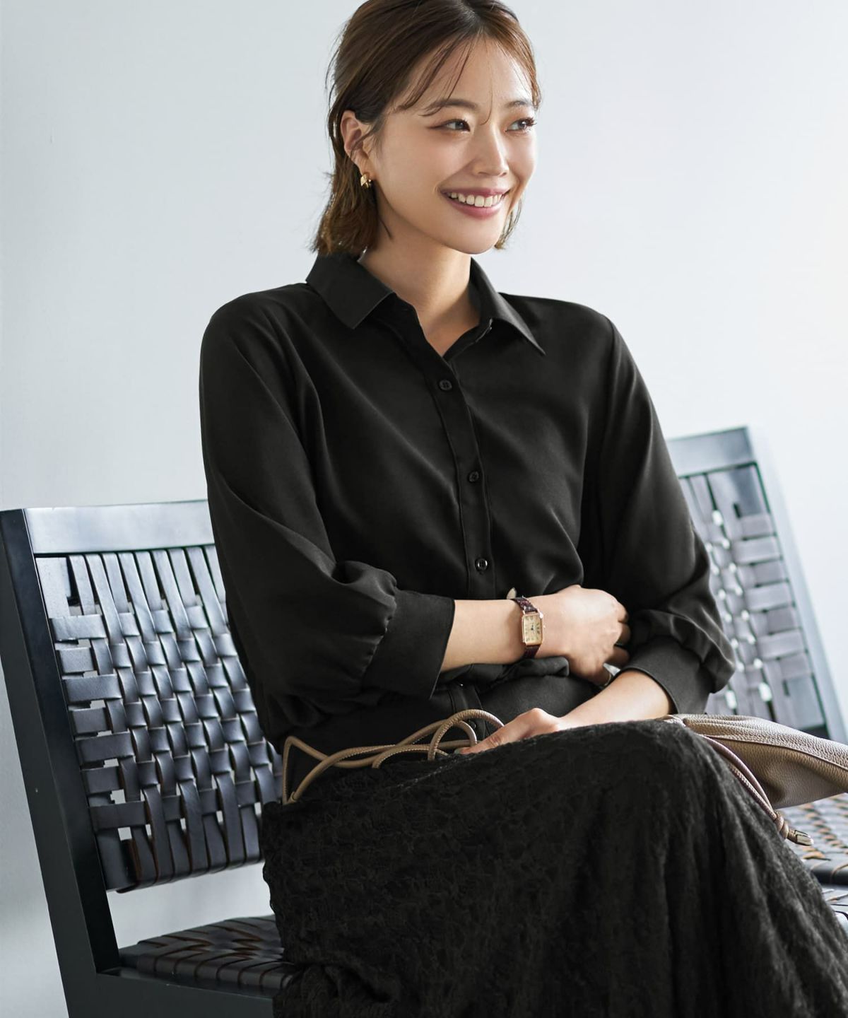 着用イメージ 167cm ブラック