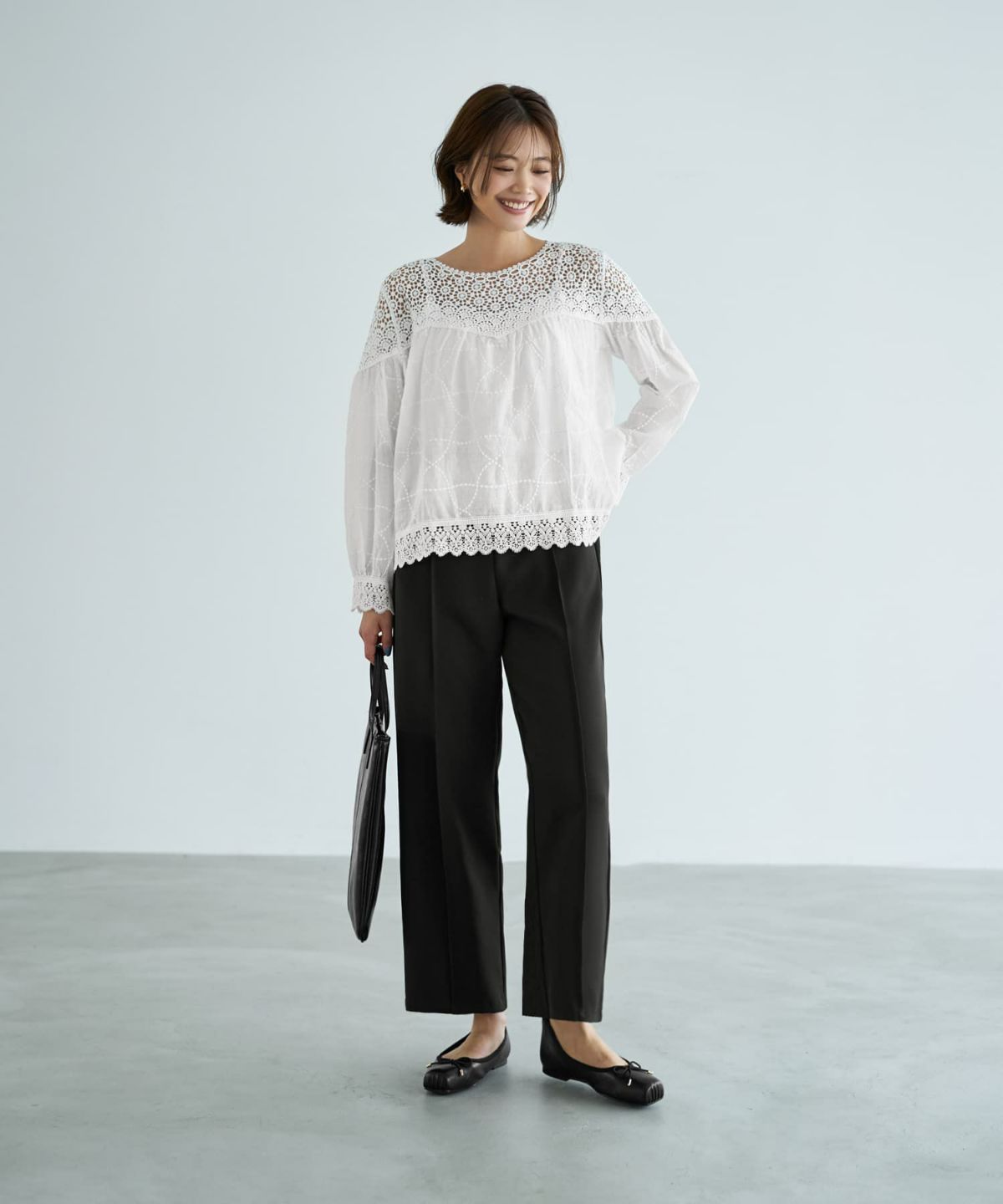 着用イメージ 167cm ホワイト