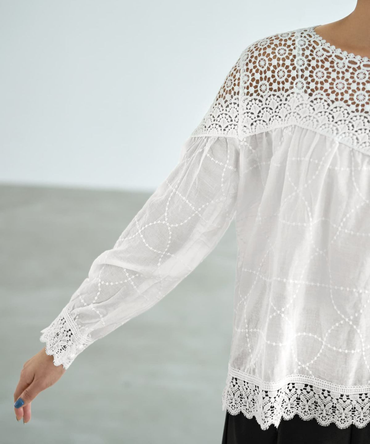 着用イメージ 167cm ホワイト