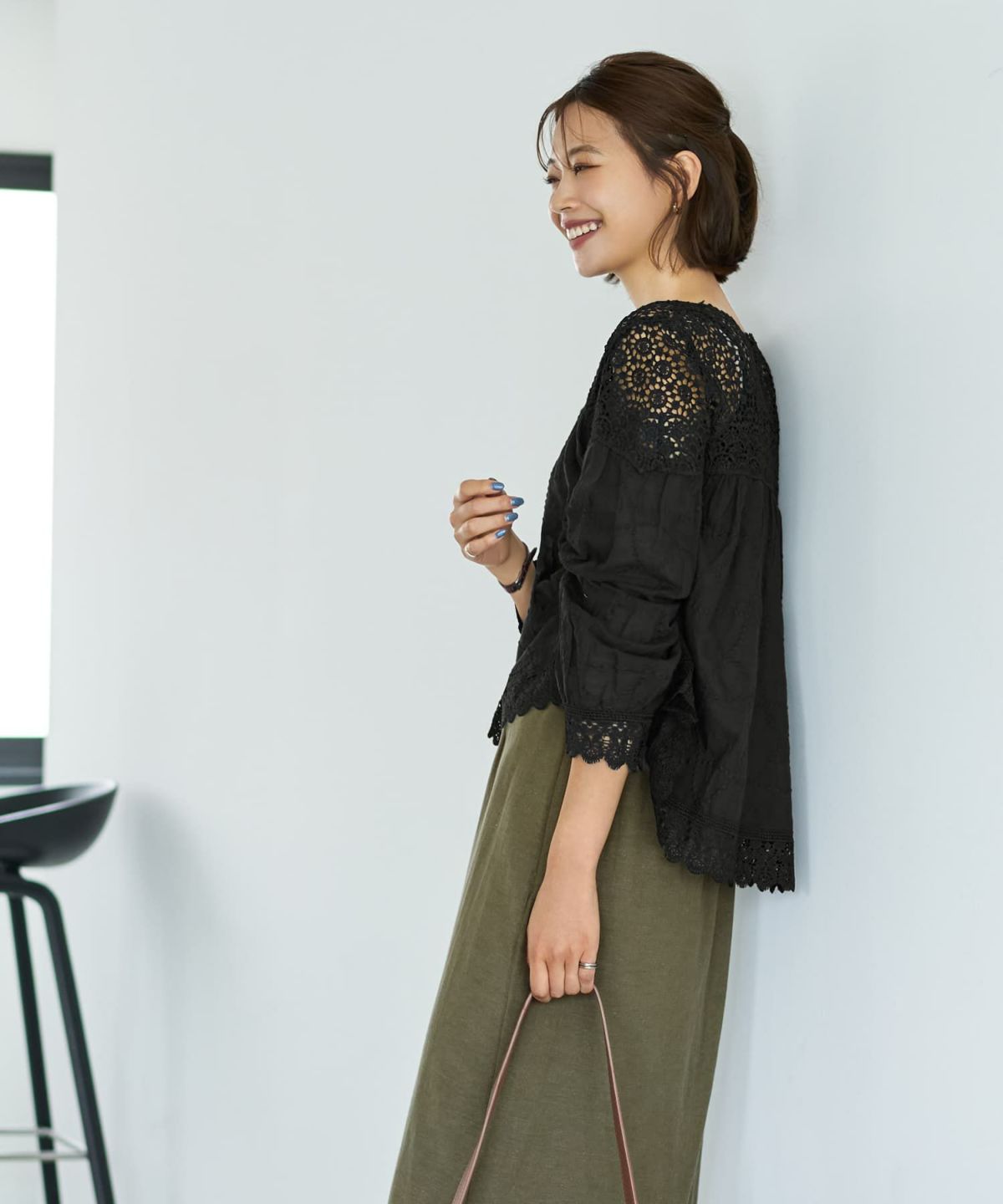 着用イメージ 167cm ブラック