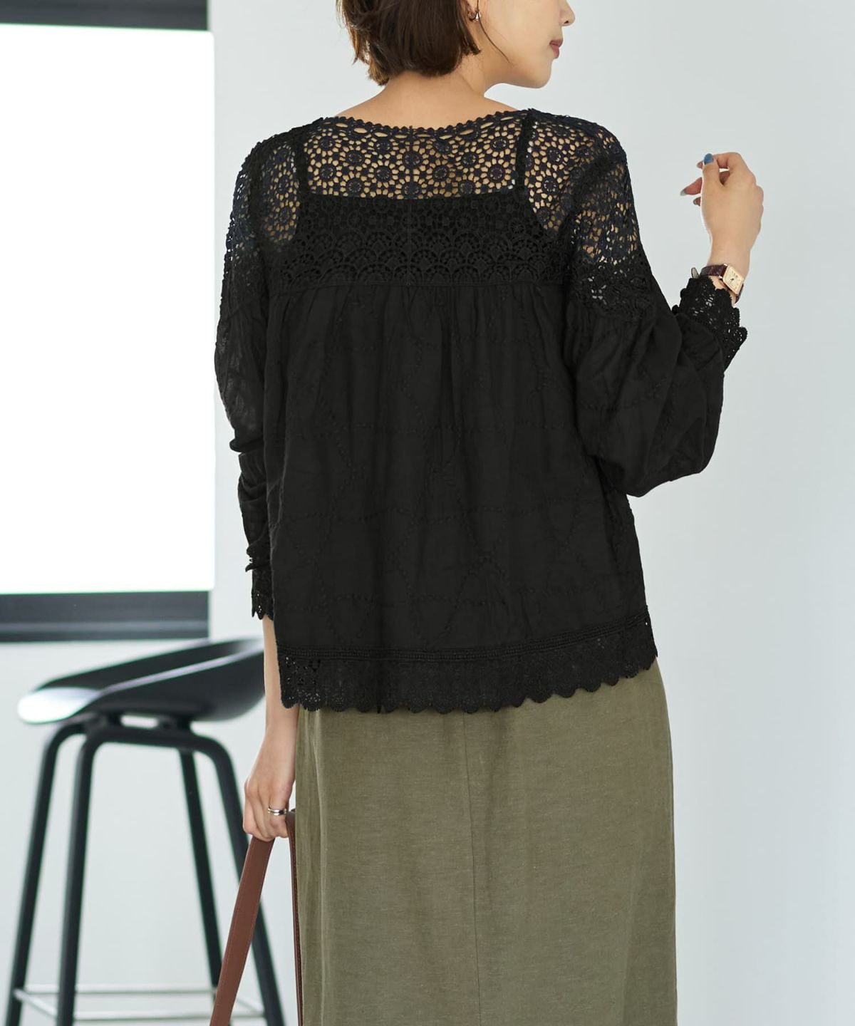 着用イメージ 167cm ブラック