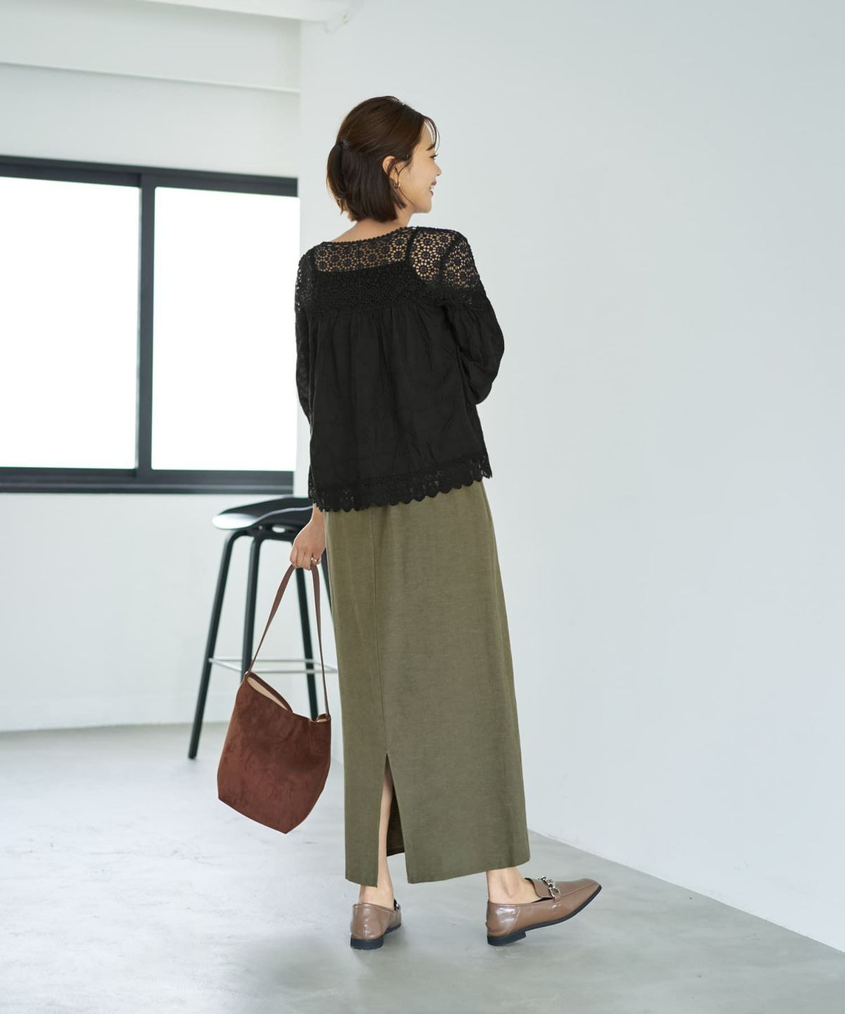 着用イメージ 167cm ブラック