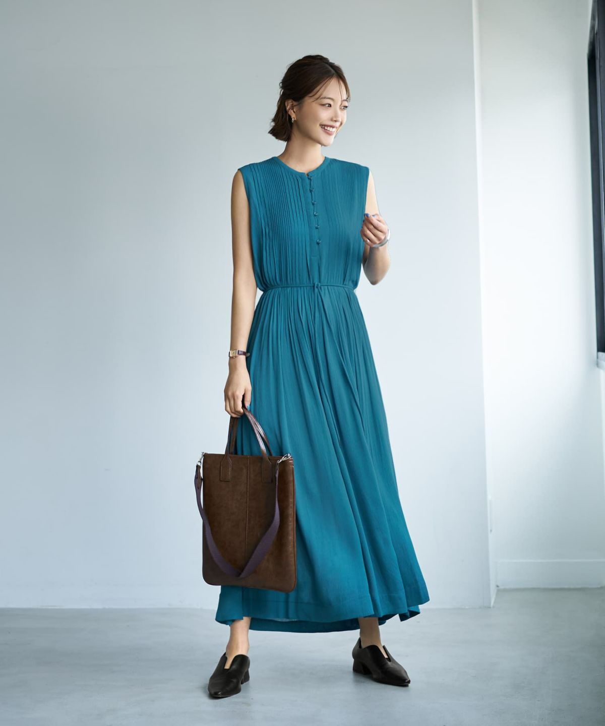 着用イメージ 167cm シアンブルー 02サイズ