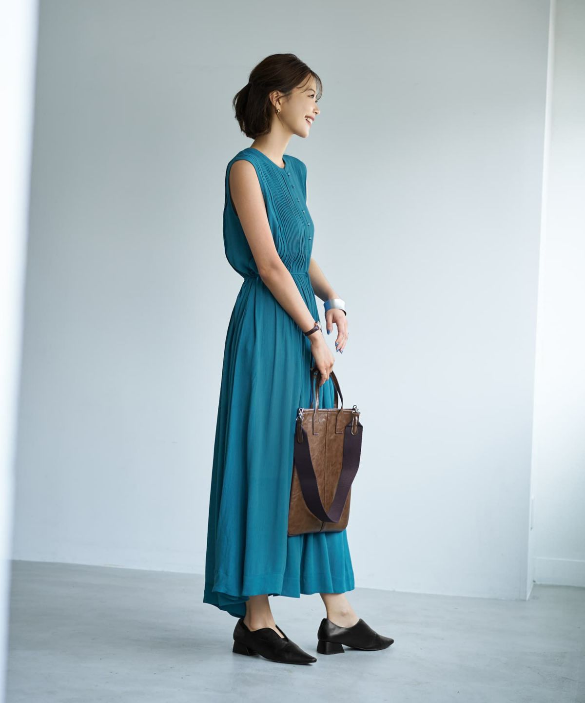 着用イメージ 167cm シアンブルー 02サイズ