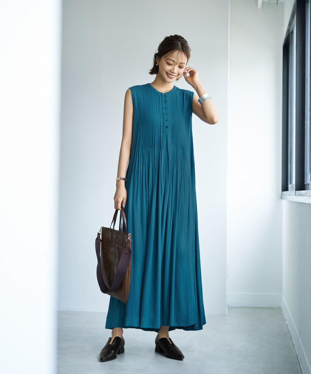 着用イメージ 167cm シアンブルー 02サイズ