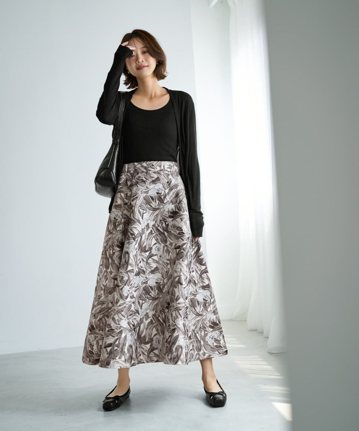 着用イメージ 167cm ブラック