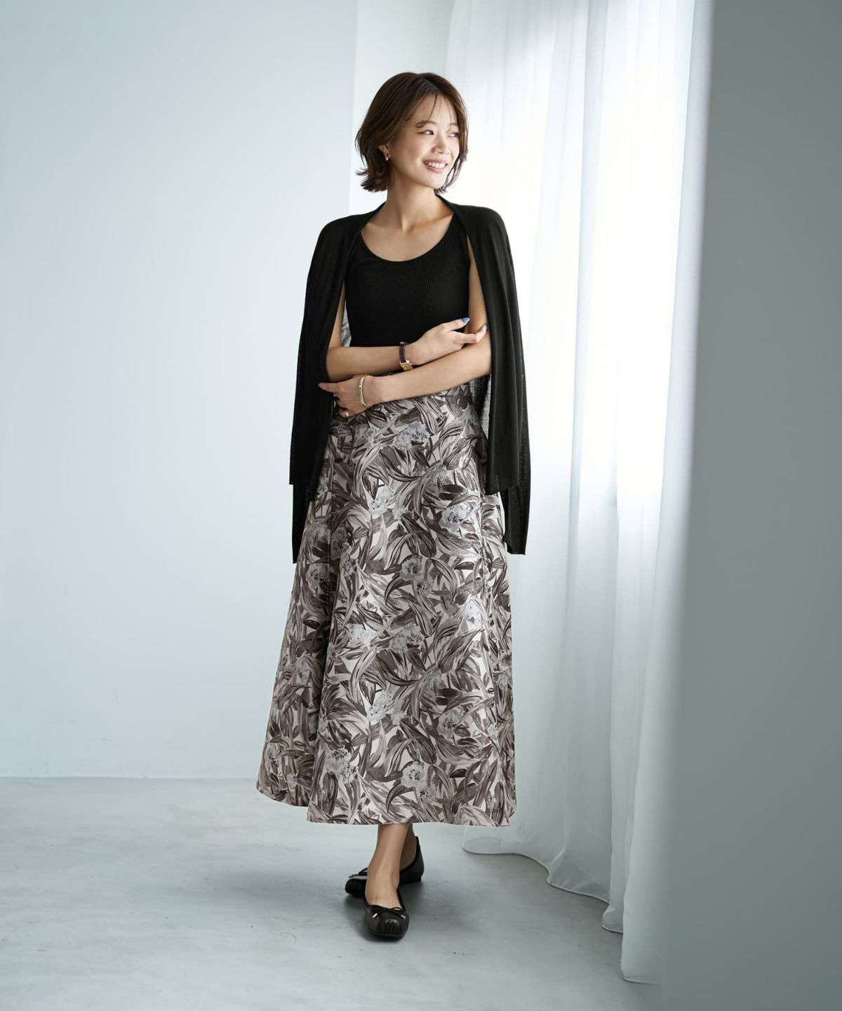 着用イメージ 167cm ブラック