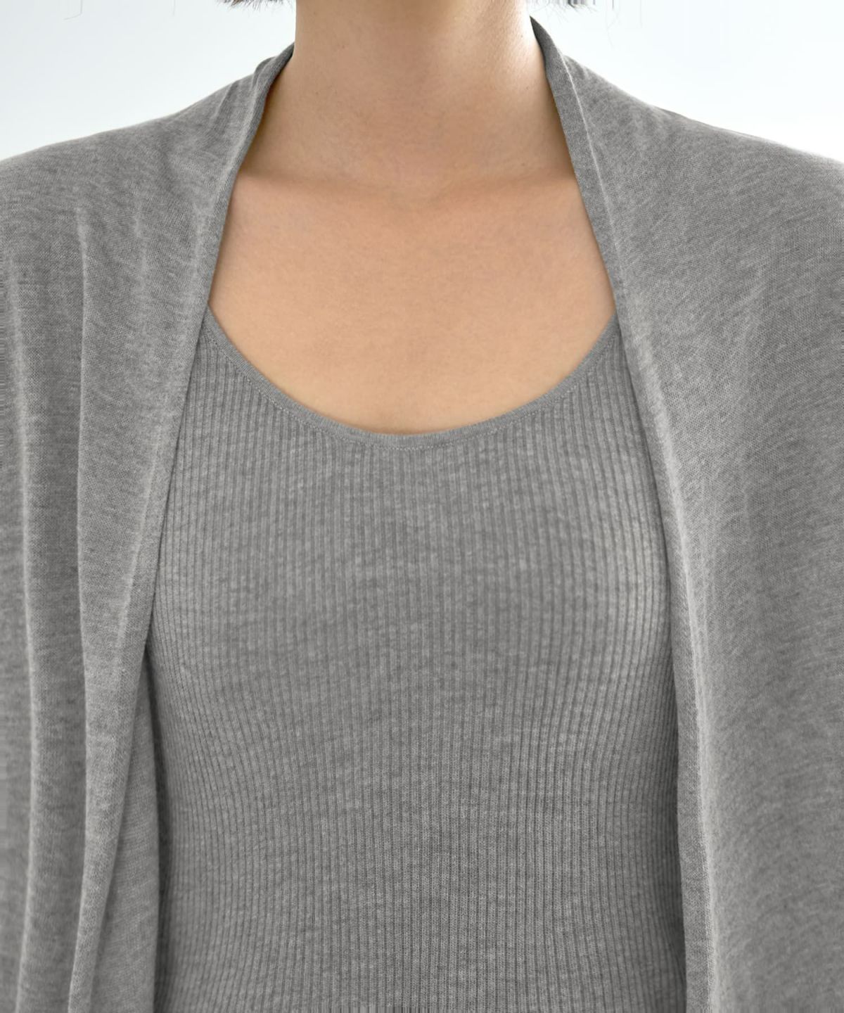 着用イメージ 167cm ライトグレー