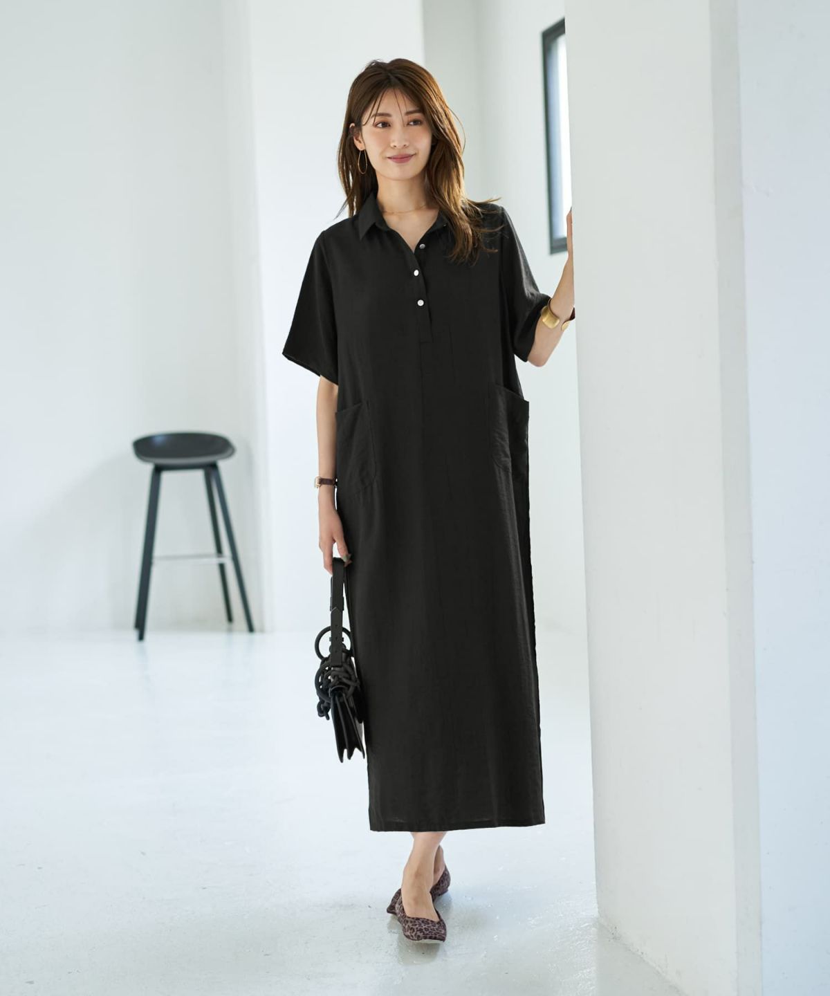 着用イメージ 167cm ブラック