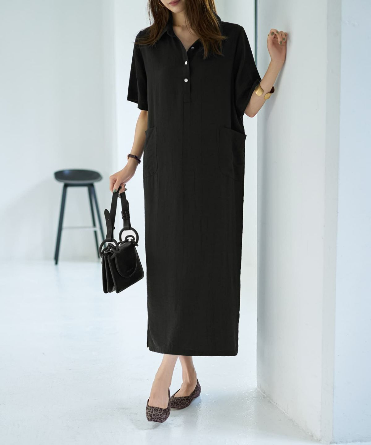 着用イメージ 167cm ブラック