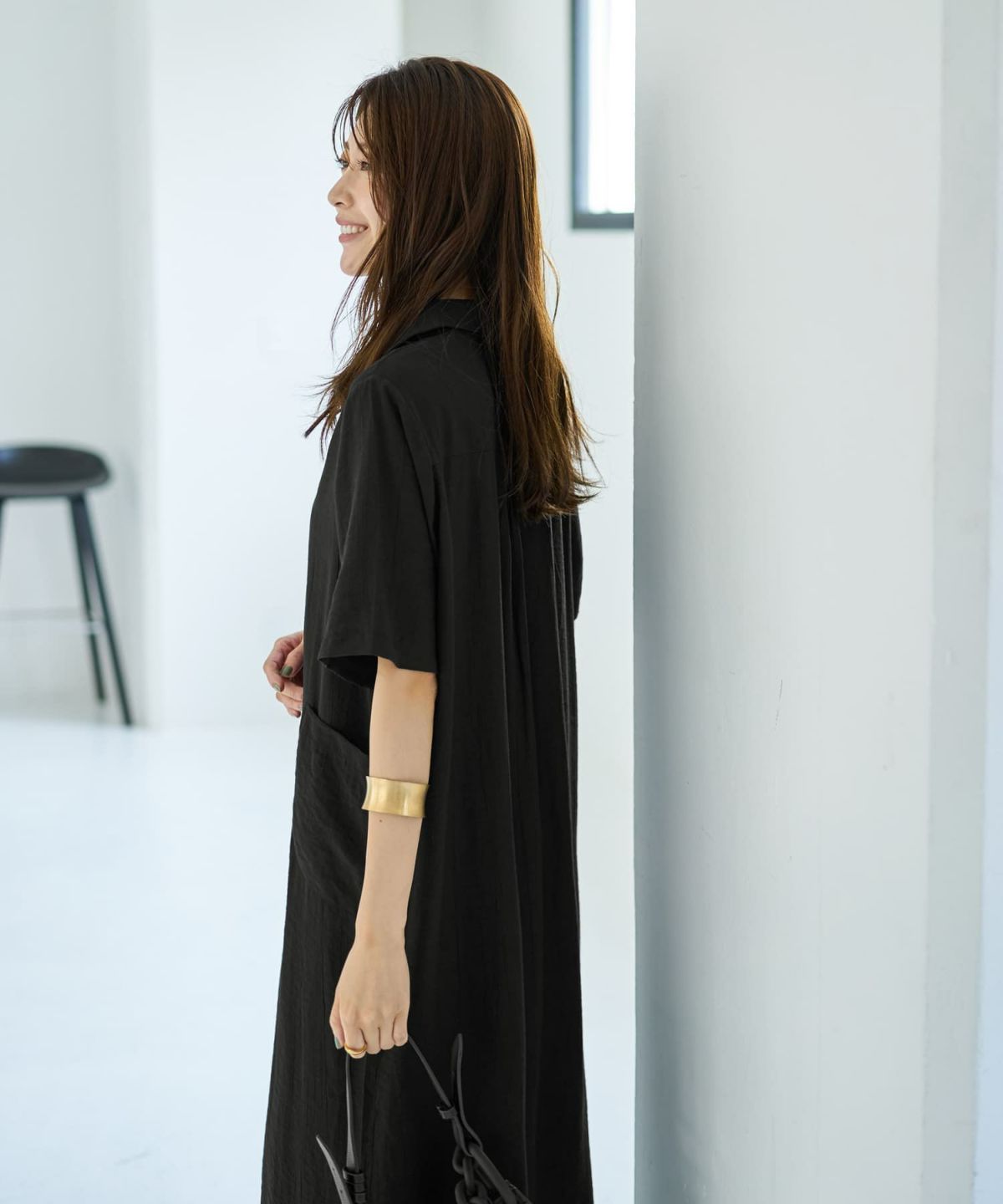 着用イメージ 167cm ブラック