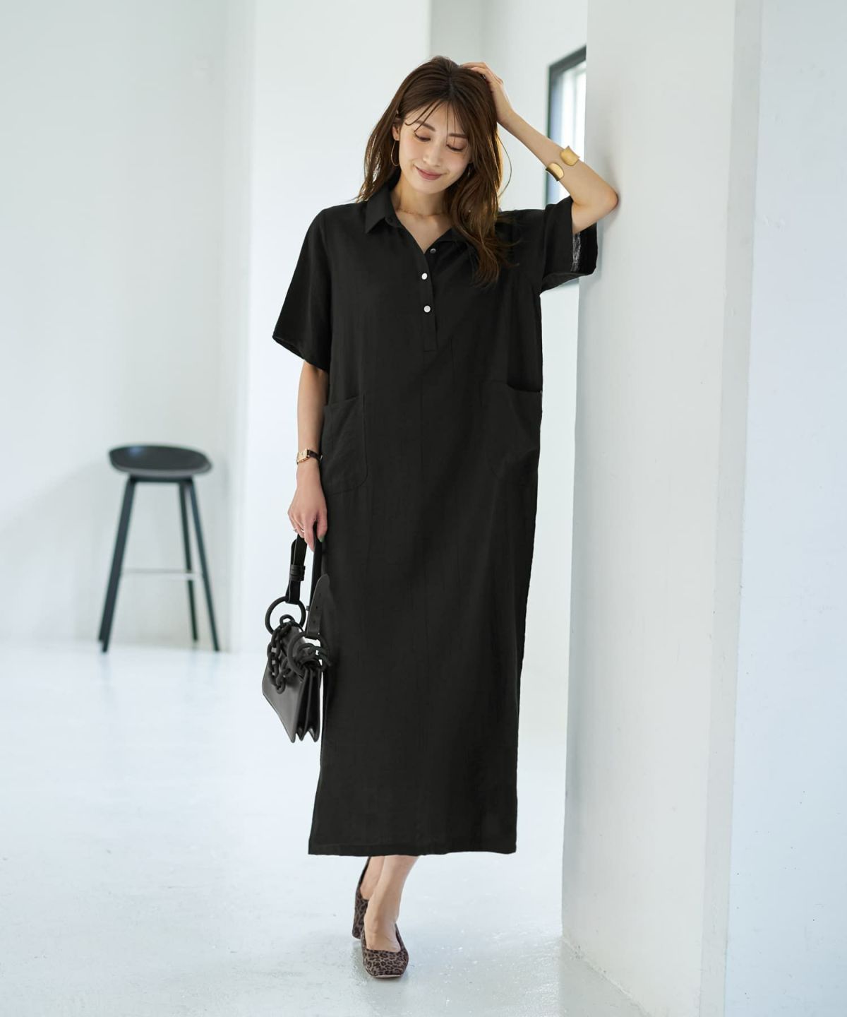 着用イメージ 167cm ブラック