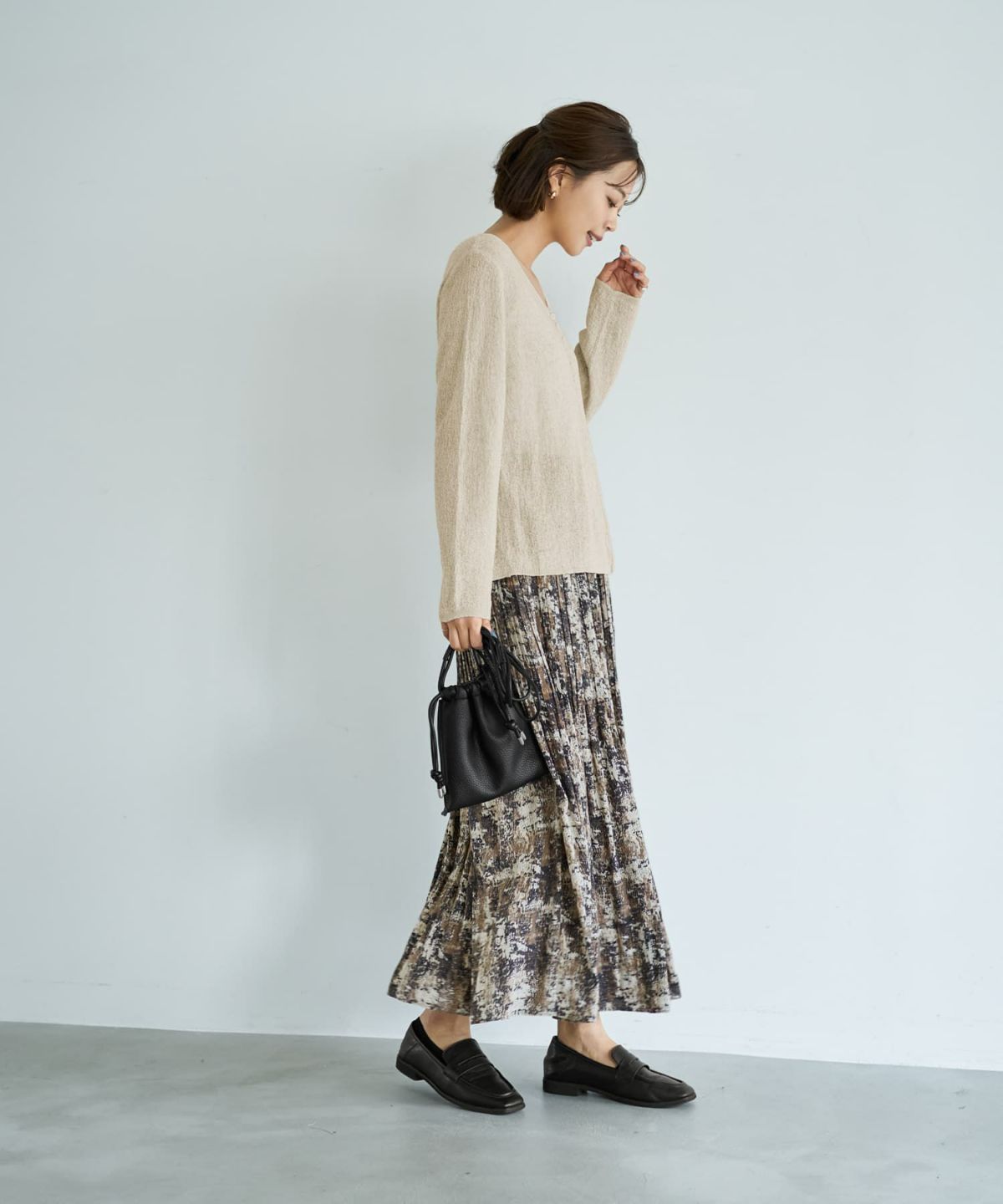 着用イメージ 167cm ライトベージュ