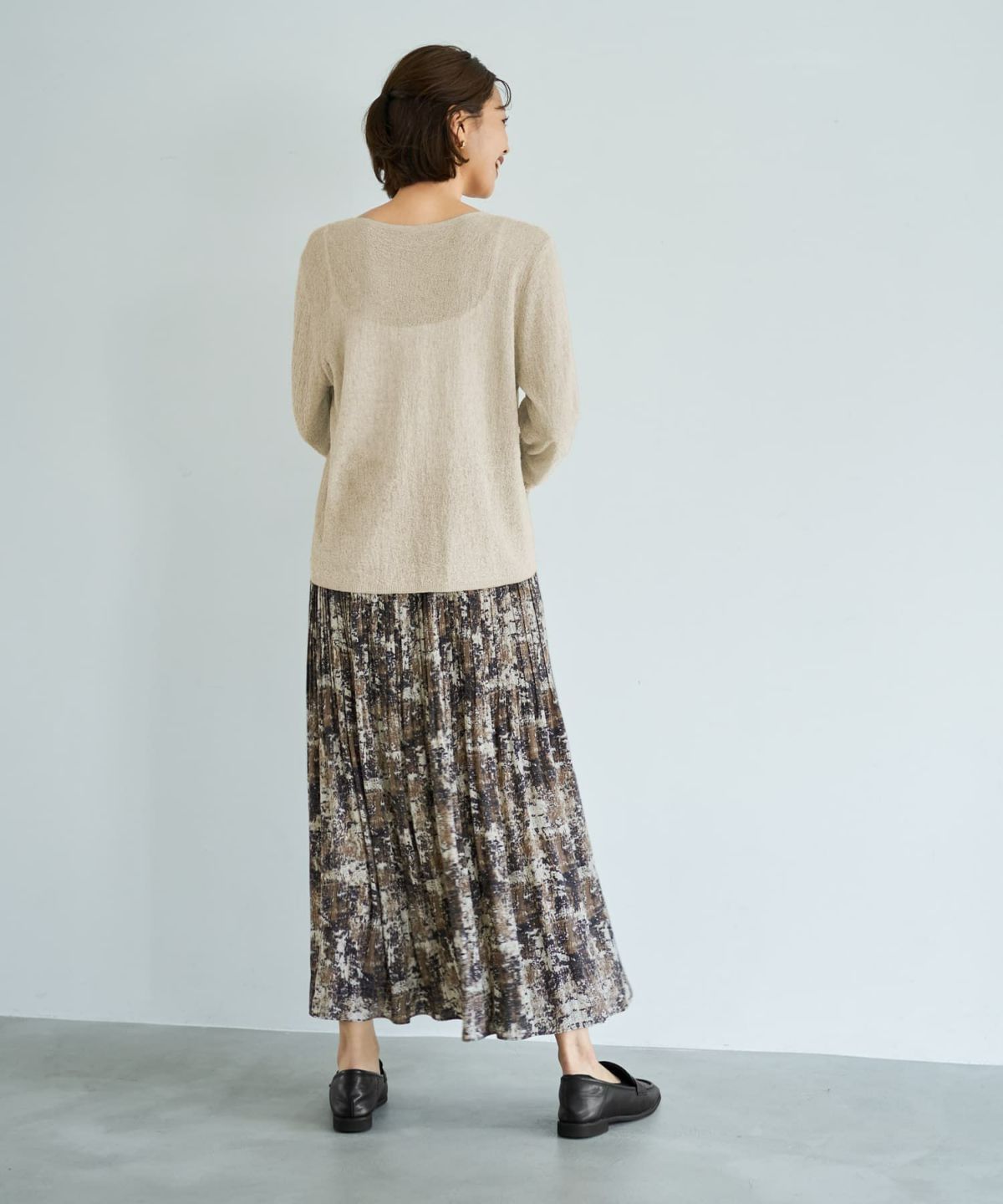 着用イメージ 167cm ライトベージュ