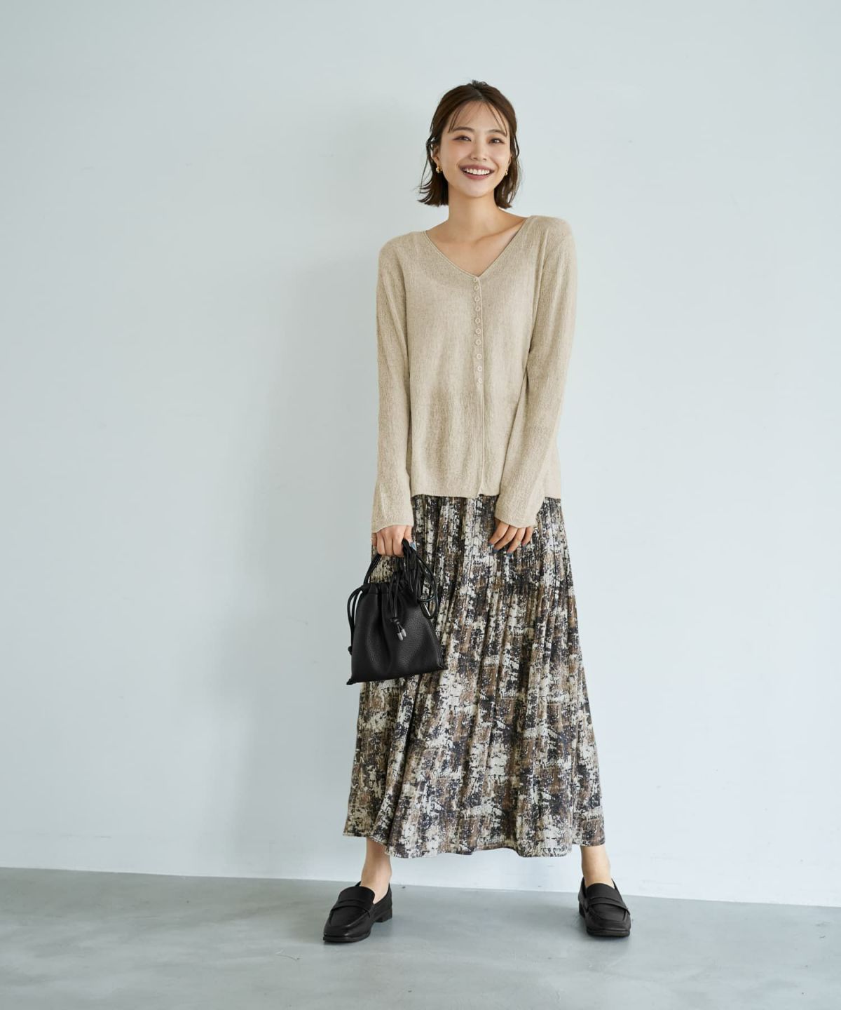 着用イメージ 167cm ライトベージュ