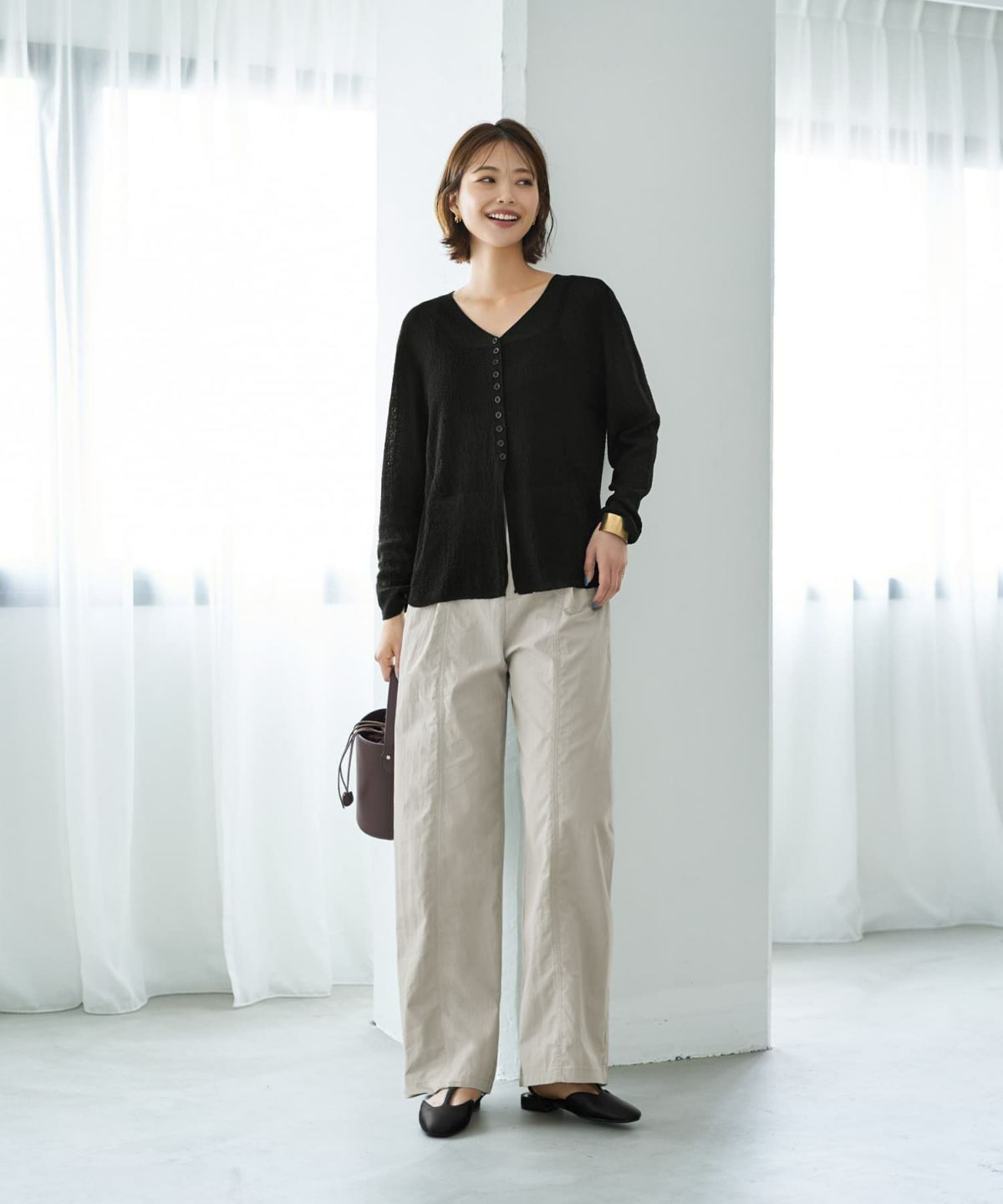 着用イメージ 167cm ブラック