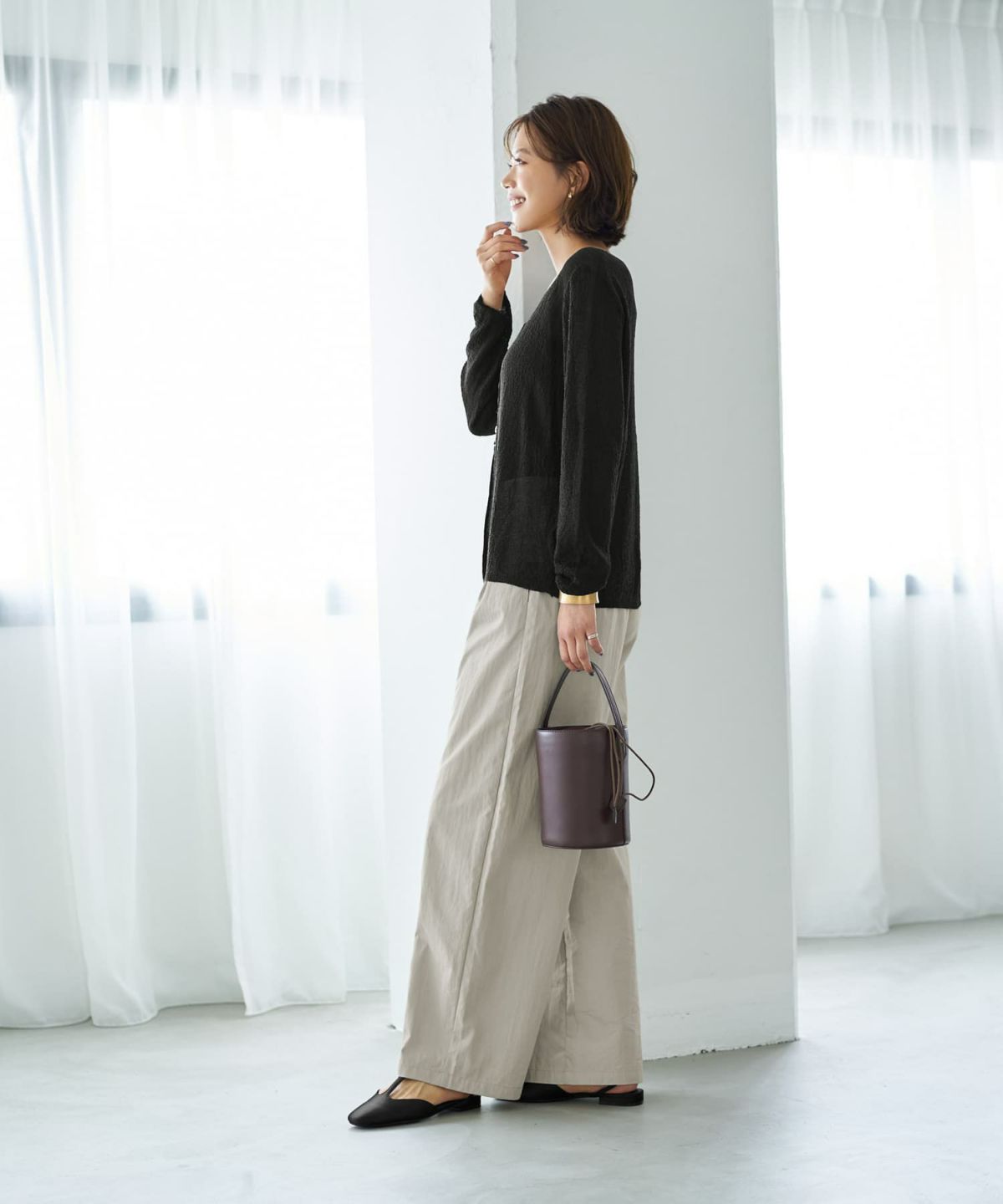 着用イメージ 167cm ブラック