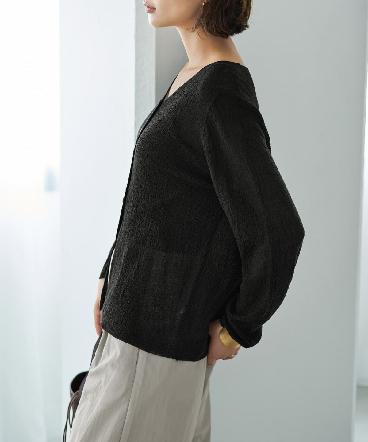 着用イメージ 167cm ブラック