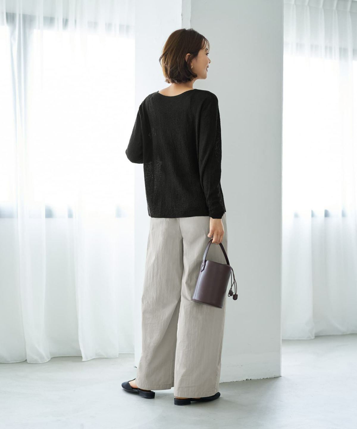 着用イメージ 167cm ブラック