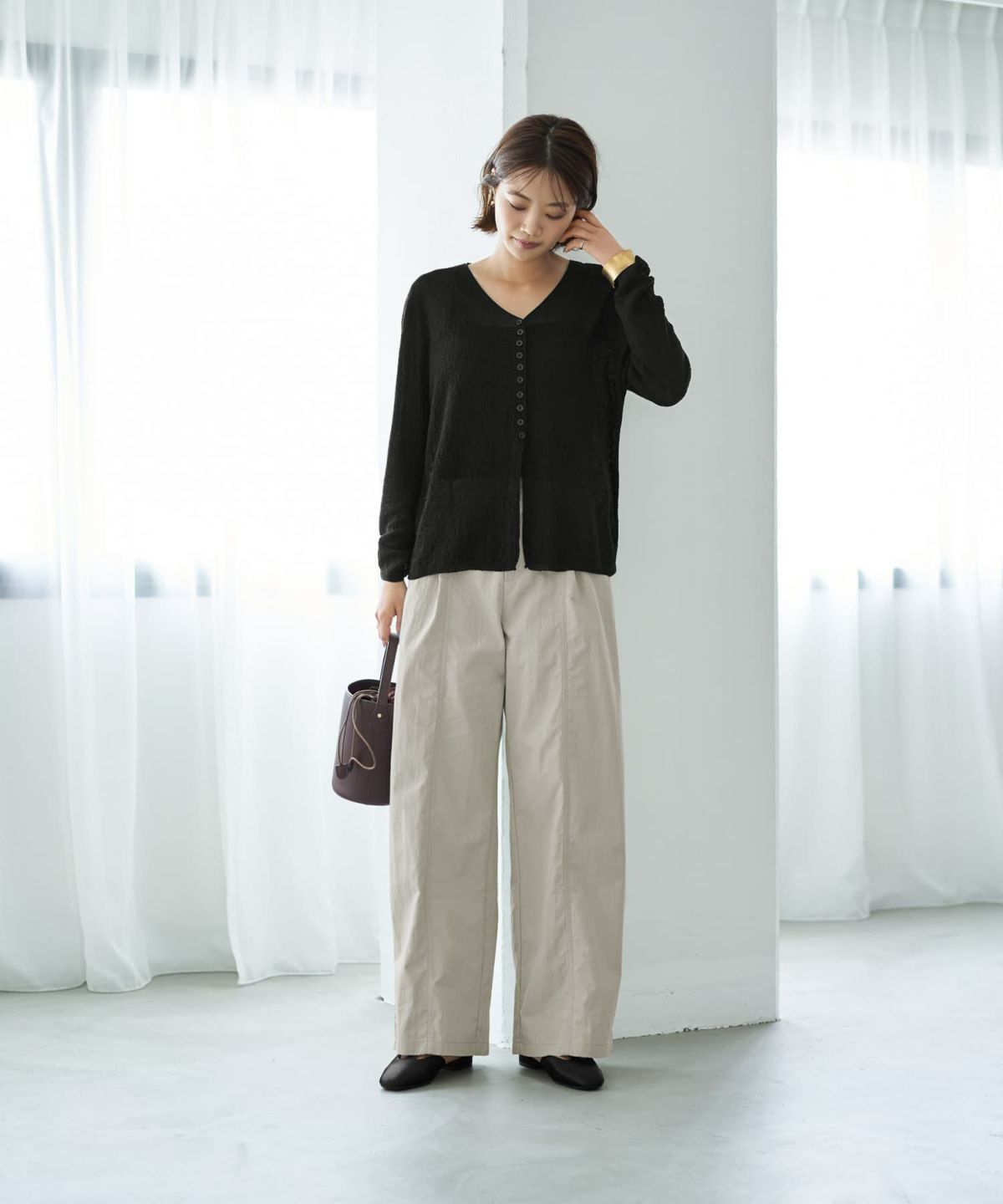 着用イメージ 167cm ブラック